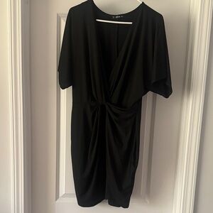 SHEIN Black Twist-Front Mini Dress